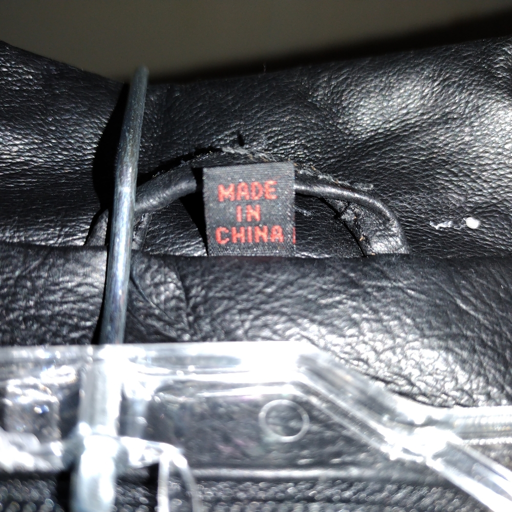 Black leather trench coat - Picture 7 of 9